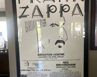 Original subway poster for Frank Zappa's last concert.