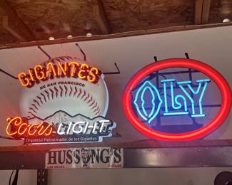 Vintage 1970's OLY neon beer sign.