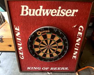 Vintage Budweiser dart board.