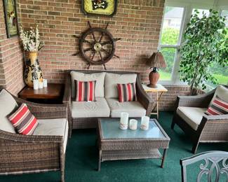 Wicker patio set
