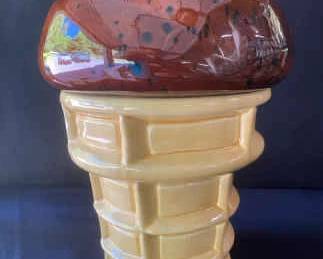 Chocolate Ice Cream Cone Cookie Jar