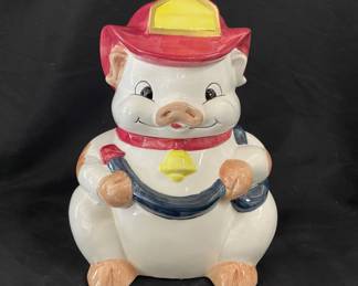 Pot Biscuits Earthenware Cookie Jar