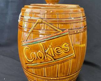 McCoy Brown Barrel Cookie Jar