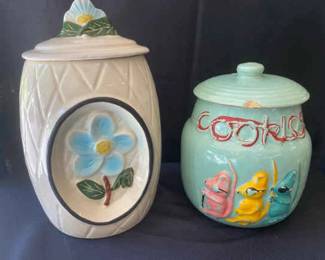 McCoy Floral And 3 Blind Mice Cookie Jars