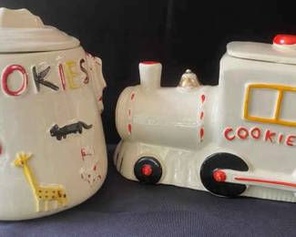 American Bisque Cookie Train And McCoy Animal Cookies Cookie Jars