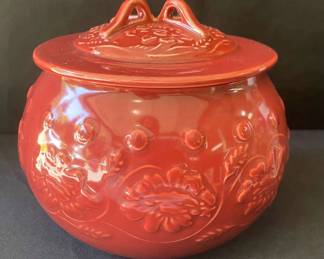 Chinese Red Longquan Celadon Pottery District Bowl