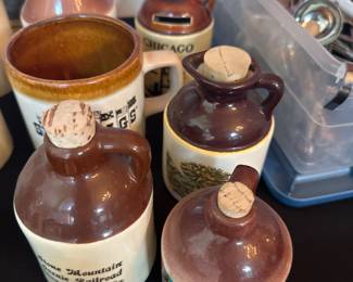 vintage souvenir jugs and crocks