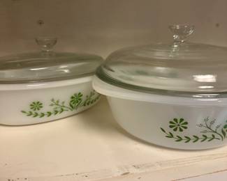 vintage Glasbake casserole dishes