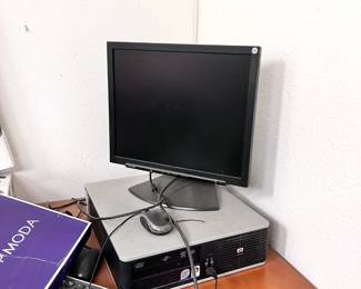 computer and monitor. $10