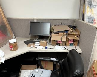monitor $5, cubicle set for 3 ppl, all for$65