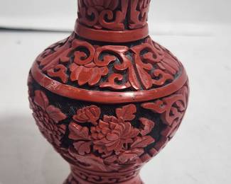 RED CINABAR VASE