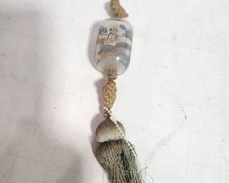 ANTIQUE REVERSE PAINTED TASSEL CHINESE
