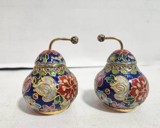 CLOISONNE HERB POTS