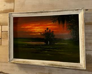 RA McClendon highwaymen painting original