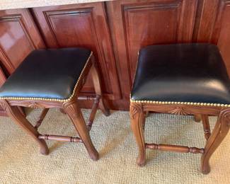 Two counter height barstools - just like new