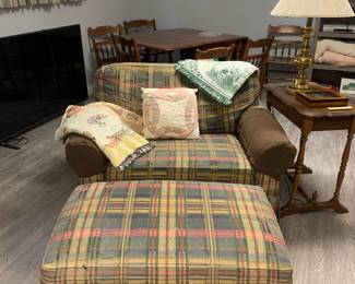 Big comfy chair and ottoman. The “don’t bother me - can’t you see I’m relaxing in my chair” chair!