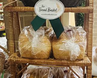 Loaves of bread donated from The Bread Basket.  They will sell quickly!