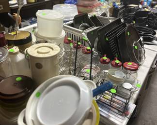 Dollar Daze are here!  Green dots are dollar deals!  Lots of green dots throughout the Fire Hall.  