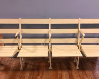Cleveland municipal stadium 4 seater bench