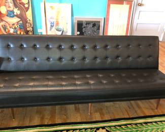 Milo Baughman vinyl Thayer Coggin sofa