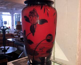 Richard a division of Loetz glass, cameo glass vase 13.5” h