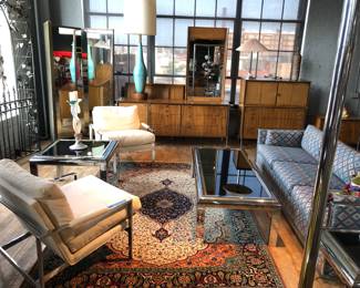 Beautiful 1970s chrome furnishings