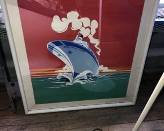 Pacific princess, ocean liner painting