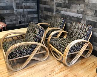 4 pc. Vintage Rattan set $150