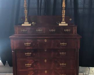 Mid 19th century Empire chest of drawers