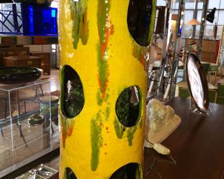 Amazing vintage lamp with African American faces signed Parker ‘72, most probably The Cleveland-based African American artist, Edward E. Parker-“a prominent figure in the Cleveland arts community. He is known for his teaching, artistic creations, and community involvement, particularly through his art center, the Edward E. Parker Creative Arts Complex. Parker's work includes murals, sculptures, and ceramics, and he has mentored numerous artists”.