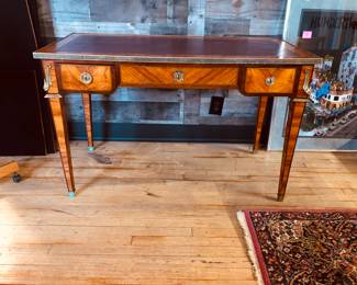 French writing desk with brass mounts