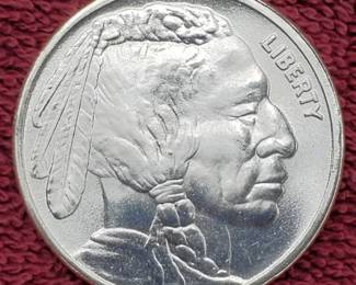 1 Troy Oz Silver Buffalo Round
