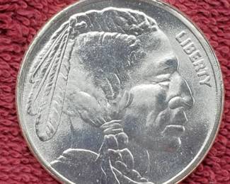 1 Troy Oz Silver Buffalo Round