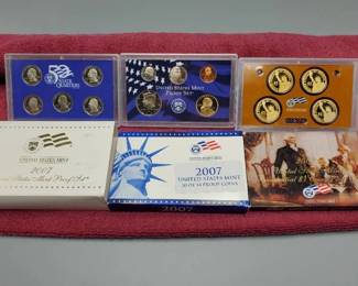 Complete 2007 U. S. Mint Set with Boxes