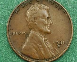 1931-S Lincoln Cebt KEY Full Wheat Lines
