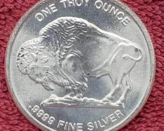 1 Troy Oz Silver Buffalo Round