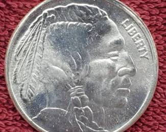 1 Troy Oz Silver Buffalo Round