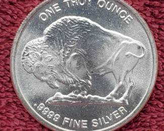 1 Troy Oz Silver Buffalo Round