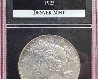 1923-D Silver Peace Dollar Unc.