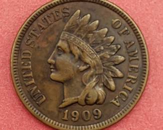 1909-S Indianhead Cent Higher Grade KEY Problem Free