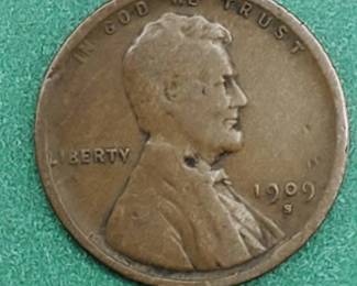1909-S Lincoln Cent KEY 80% Wheat Lines