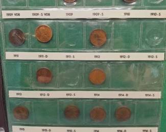 Lincoln Cents 1909-1983 Incl 114 Wheat Cents, 1915-S, 1960-D Small Date, Manu Uncs, etc.