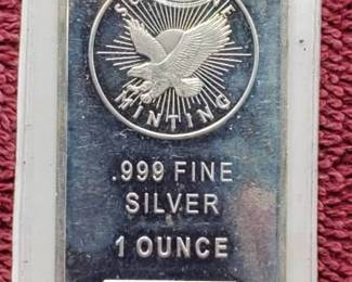 1 Troy Oz .999 Silver Sunshine Bar