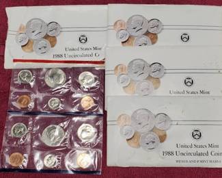 4 1988 U.S. Mint Sets