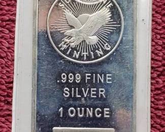 1 Troy Oz .999 Silver Sunshine Bar
