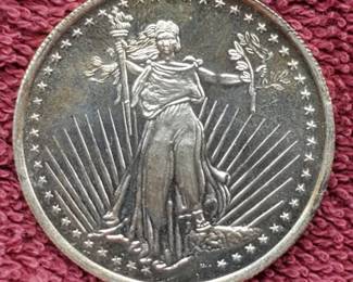 1 Troy Oz Silver Round Silvertowne