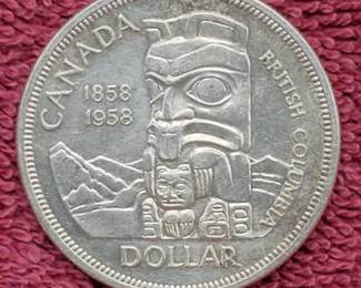 1958 Canada Silver Dollar 80% Silver