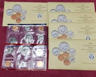 5 1990 U.S. Mint Sets