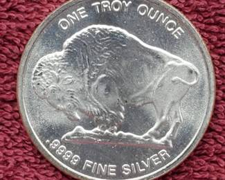 1 Troy Oz Silver Buffalo Round