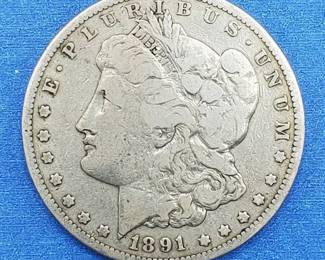 1891-CC Morgan Silver Dollar